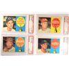 Image 1 : 4- 1960 TOPPS #318,319,322,324. PSA #318 - NM-MT8 O/C, #319 & 322 NM 7,