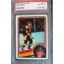 1984-5 O-PEE-CHEE CAM NEELY ROOKIE (#327) PSA 8 NM-MT.