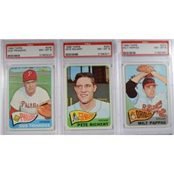 3 - 1965 TOPPS  PSA  NM - MT 8   #248, #252, & #270