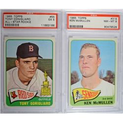 2 - 1965 TOPPS  PSA   #55  EX 5 and #319  NM-MT 8.