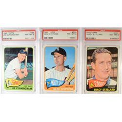 3 - 1965 TOPPS  PSA  NM - MT 8   #491, #496, #498.