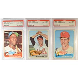 3 - 1965 TOPPS  PSA  NM - MT 8   #528, #534, #539.