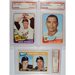 3 - 1965 TOPPS  PSA  NM - MT 8   #541, #548, #563.