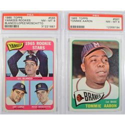 2 - 1965 TOPPS  PSA  NM - MT 8   #566, #567.