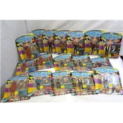 17 STAR TREK THE NEXT GENERATION  ACTION FIGURES - SOME DOUBLE.