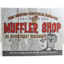 5908 - THE BUSTED KNUCKLE GARAGE TIN SIGN