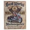 Image 1 : 5890 - ROAD WORKS MOTORCYCLES TIN SIGN