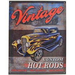 5898 - VINTAGE CUSTOM HOT RODS TIN SIGN