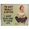Image 1 : 5903 - NOT A BITCH FUNNY METAL SIGN