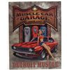 Image 1 : 5897 - MUSCLE CAR GARAGE DETROIT MUSCLE TIN SIGN