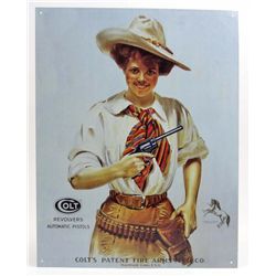 5905 - COLT WESTERN GIRL TIN SIGN