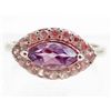 Image 1 : 5860 - STERLING SILVER PURPLE AMETHYST RING SIZE 7.75
