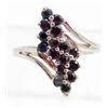 Image 1 : 5861 - STERLING SILVER DEEP BLUE SAPPHIRE RING SIZE 6.5
