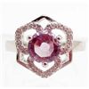 Image 1 : 5868 - STERLING SILVER PURPLE AMETHYST RING SIZE 7