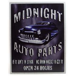 5900 - MIDNIGHT AUTO PARTS TIN SIGN