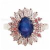Image 1 : 4847 - STERLING SILVER BLUE SAPPHIRE RING SIZE 8.75