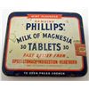 Image 1 : 5504 - VINTAGE PHILLIPS MILK OF MAGNESIA TABLETS ADVERTISING TIN