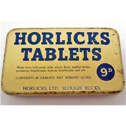 5505 - VINTAGE HORLICKS TABLETS ADVERTISING TIN