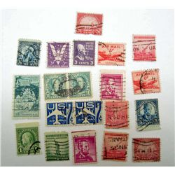 5624 - LOT OF 20 VINTAGE U.S. POSTAGE STAMPS