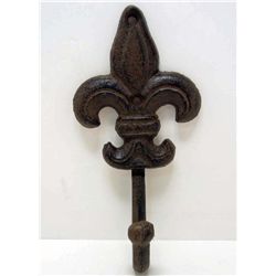 5706 - CAST IRON FLEUR DE LIS HOOK