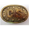 Image 1 : 5740 - BRASS BELT BUCKLE MARKED CS