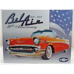 5946 - BEL AIR 50TH ANNIVERSARY TIN SIGN