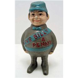 5732 - CAST IRON BILLY MAN BANK - BLUE