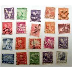 5633 -  LOT OF 20 VINTAGE U.S. POSTAGE STAMPS
