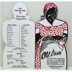 5607 - BLACK AMERICANA OLD DIXIE MENU
