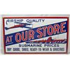 Image 1 : 3654 - OUR STORE ( AIRSHIP QUALITY) PORCELAIN SIGN