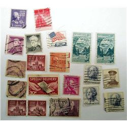 5628 -  LOT OF 20 VINTAGE U.S. POSTAGE STAMPS