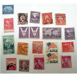 5634 -  LOT OF 20 VINTAGE U.S. POSTAGE STAMPS