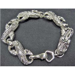4464 -  SILVER WHITE DRAGON BRACELET