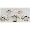 Image 1 : 2078 - LOT OF 5 SILVER PLATE RINGS WITH GEMSTONES