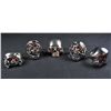 Image 1 : 5474 - LOT OF 5 RED EYED SKULL RINGS