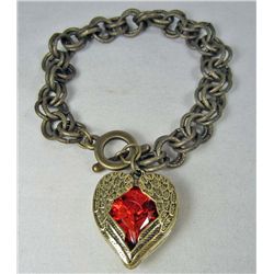 5381 -  RED HEART/ ANGEL WING BRACELET