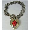 Image 1 : 5381 -  RED HEART/ ANGEL WING BRACELET
