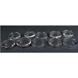 4967 -  LOT OF 10 SILVER RINGS