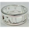Image 1 : 4529 - SILVER ROMAN NUMBER RING SIZE 8