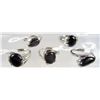 Image 1 : 2057 - LOT OF 5 SILVER PLATED RINGS WITH GEMSTONES