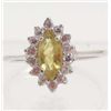 Image 1 : 13672 - STERLING SILVER YELLOW SAPPHIRE RING SIZE 6