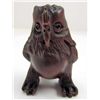 Image 1 : 13564 - BOXWOOD OWL NETSUKE FIGURINE