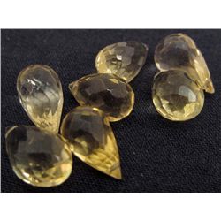 13646 - LOT OF 12.89 CTS YELLOW BRAZIL CITRINE BRIOLETTE