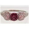 Image 1 : 13607 - STERLING SILVER AMETHYST & TOPAZ RING - SIZE 7.25