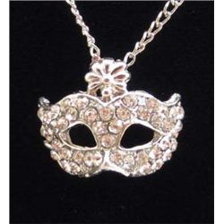 13521 - RHINESTONE PARTY MASK NECKLACE