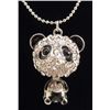 Image 1 : 13516 - CUTE BOBBLE HEAD RHINESTONE PANDA NECKLACE