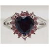 Image 1 : 13431 - WHITE GOLD PLATED SAPPHIRE & TOPAZ RING - SIZE 7