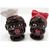 Image 1 : 13357 - BLACK AMERICANA CHEF AND MAMMY SALT AND PEPPER SHAKERS
