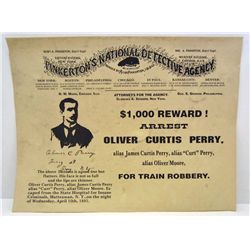 13092 - WILD WEST REWARD POSTER FOR OLIVER CURTIS PERRY