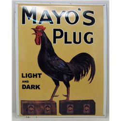 13189 - MAYO'S PLUG TOBACCO PORCELAIN ADVERTISING SIGN